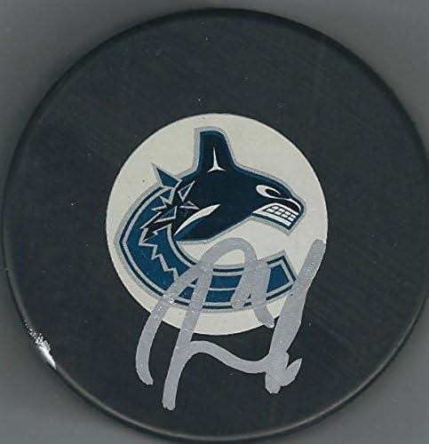 İmzalı LOUİ ERİKSSON Vancouver Canucks Hokey Diski-İmzalı NHL Diskleri