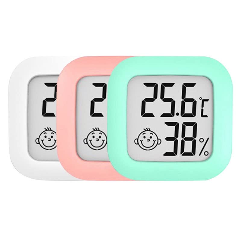 QUUL Mini Kapalı Termometre LCD Dijital Sıcaklık Odası Higrometre gösterge sensörü Nem Ölçer Kapalı Termometre (Renk