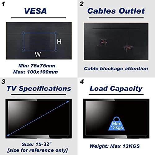Suptek TV Duvar Montaj Döner Tilt Rotasyon Tam Hareket Ayarlanabilir Eklemli En 15-32 inç LED, lcd monitör Duvar Montaj