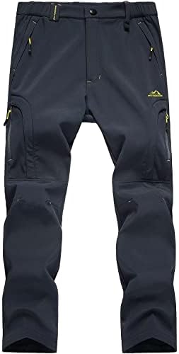 MAGCOMSEN erkek kış pantolonları 5 fermuarlı cepler Kar kayak pantolonu Polar Astarlı Suya Dayanıklı yürüyüş pantolonu