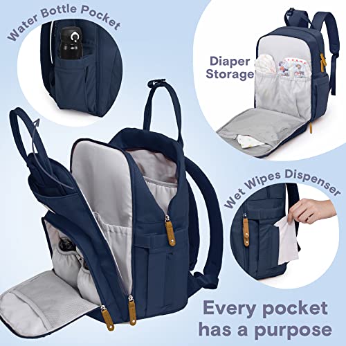 RUVALINO bebek bezi çantası Sırt Çantası, Çok Fonksiyonlu Seyahat Sırt Çantası Analık Bebek Değiştirme Çantaları,