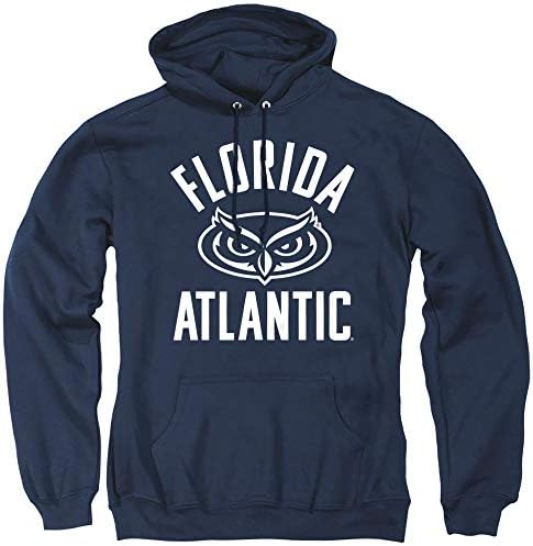 Florida Atlantik Üniversitesi Resmi Tek Renk Baykuş Logolar Unisex Yetişkin Pull-Over Hoodie