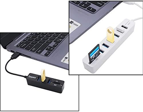 TWDYC USB Hub 2.0 Çoklu USB 2.0 Hub USB Splitter Yüksek Hızlı 6 USB Kart Okuyucu USB Genişletici PC Laptop için (Renk: