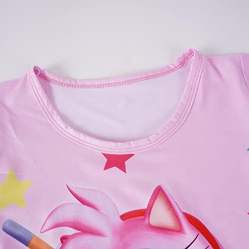 Ermwojgrf Bebek Kız Elbise Prenses Karikatür rahat elbise Kısa Kollu Gömlek Elbise Bebek Kız Anime Baskı Elbise