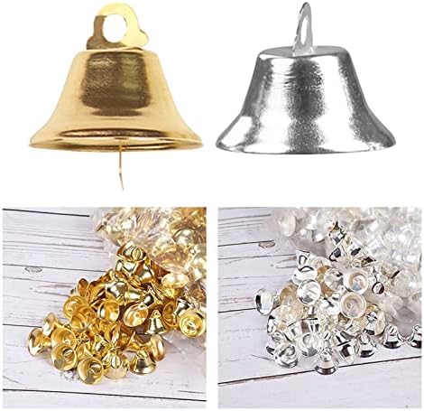 NEARTİME Noel Süslemeleri 2 cm Altın ve Gümüş Noel Bells DIY Süsler Kolye Noel Ağacı Çelenk Yay Aksesuarları Süs Standı