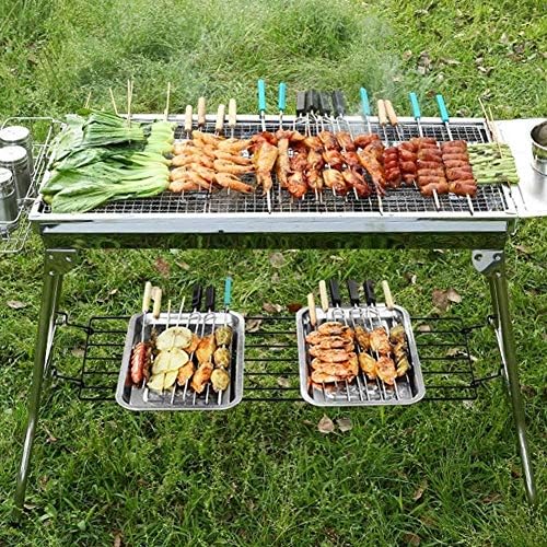SEASD barbekü kömürü ızgara Paslanmaz Çelik Katlanır Taşınabilir barbekü aleti Kitleri Açık Pişirme Kamp Yürüyüş Piknik