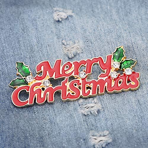 PRETYZOOM Yaka Çiceği 2 Adet Noel Broş Karikatür Merry Christmas Emaye Gömlek Kazak Yaka Giysi Yaka Korsaj Parti Favor