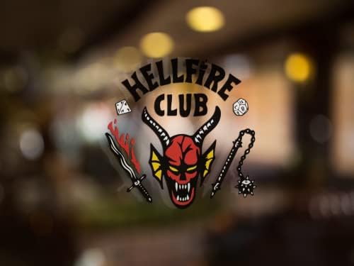 Hellfire Kulübü 2 Paket Çıkartması Stranger Şey Premium Kalite Vinil Beyaz 5x5 İnç