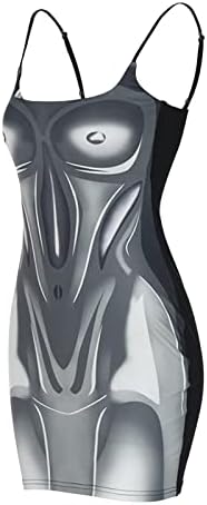 MIASHUI Elbise Bayan Parti için Moda Kişilik Baskı Açık Sırt Çantası kalça kemerli elbise Yaz kemerli elbise Bayanlar