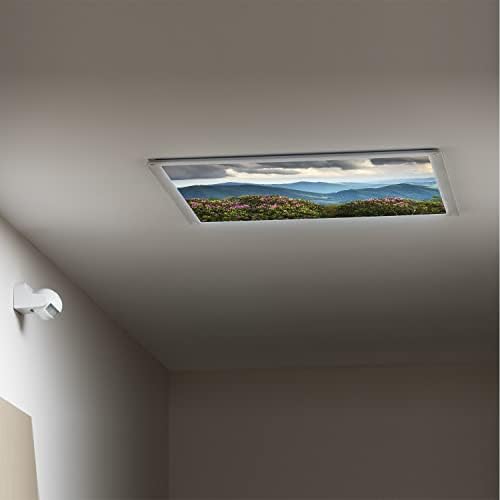 Tavan ışık difüzör panelleri için floresan ışık kapakları-Appalachian Deseni-Sınıf ofisi için floresan ışık kapakları