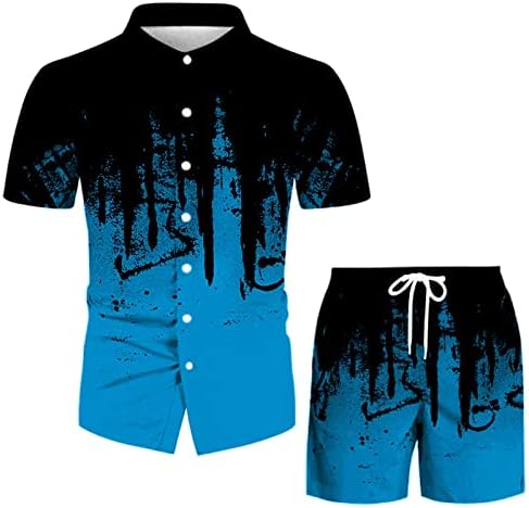 Ceket Erkekler Artı Kollu Kısa Baskılı Düğmeli Yaz plaj şortu Rahat Erkek Bahar Rahat Gömlek Tüm Smokin