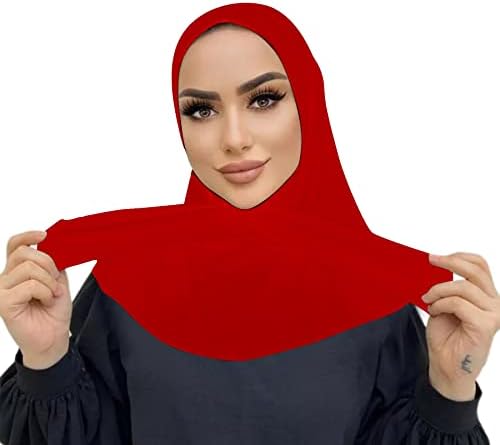 Suillty Moda Müslüman Başörtüsü Kadınlar için Anlık çıtçıt Başörtüsü İç Tam Kapak Başkanı Sarar Eşarp İslam Türban