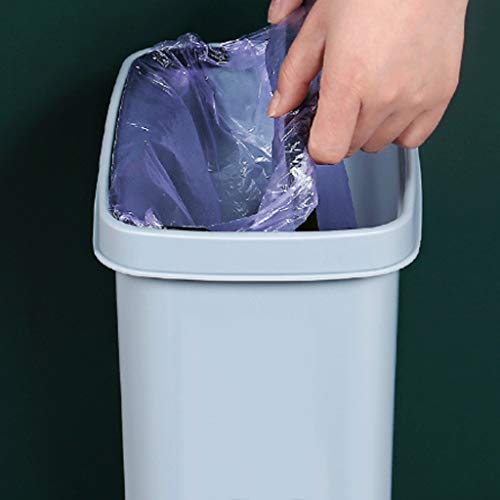 Yaylı Kapaklı Kompakt ince çöp tenekesi, Koku Korumalı Plastik Çöp Kutusu，2,6 Galon Çöp Konteyneri Kutusu，Ev veya