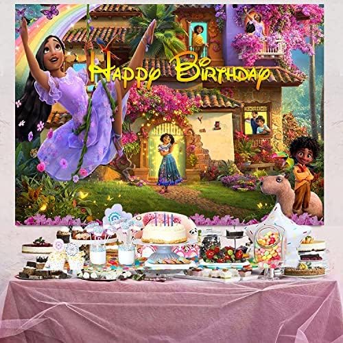 Sihirli Film Zemin Kızlar için Çiçek Büyülü Ev Zemin Mutlu Doğum Günü Flaş Kelebek Arka Plan Parti Süslemeleri (7X5FT)