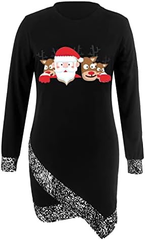 Kadınlar için noel Elbiseleri Uzun Kollu Ekip Boyun Noel Ağacı Elbise Artı Boyutu Backless Akşam Kokteyl uzun elbise