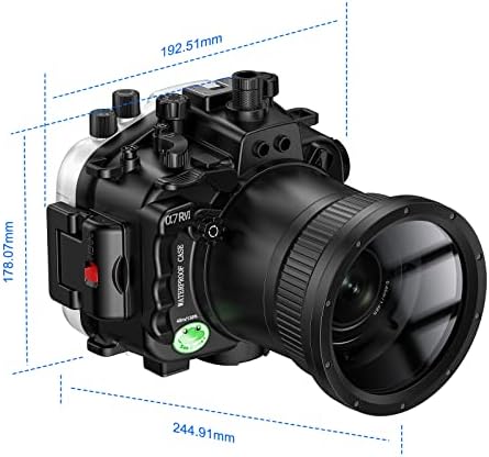 Sony A7RIV-90MM için Seafrogs Su Geçirmez Kamera Muhafazası, Profesyonel 130FT / 40M Sualtı Kamera Çantası, Dalış