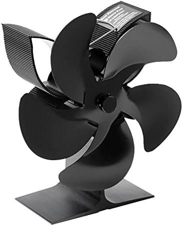 LYNLYN termal güç şömine soba Fan ısıtıcı siyah şömine ısıtma fanı güvenli ev şömine Fanı verimli ısı dağılımı (renk: