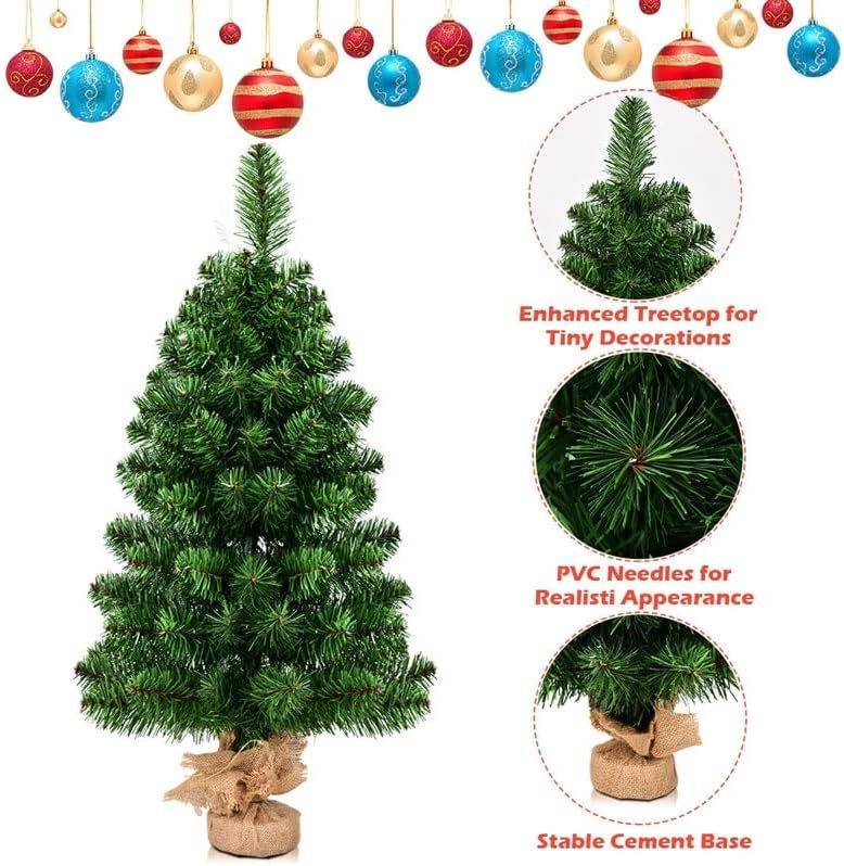 n / a 3Ft Yapay PVC Noel Ağacı Masa Tatil Sezonu Dekorasyon Ev Dekor