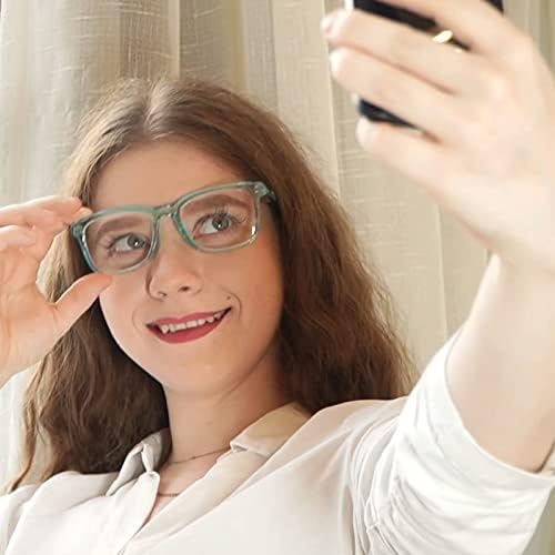 HUYAOPT 5-Pack mavi ışık engelleme okuma gözlüğü, Bilgisayar Okuyucular Kadınlar ve Erkekler İçin Hafif yaylı menteşeler