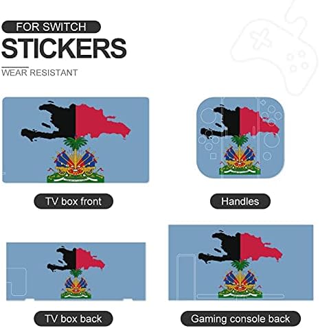 Haiti Bayrağı Haritası Güzel Desenli Oyun Etiketi için Oyun Etiketi Switch Serisi için Uygun Switch lite için