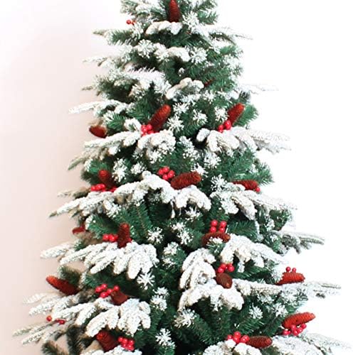 DLPY Akın Kar Noel çam Ağacı Çam Kozalağı Menteşeli Yapay Noel Ağacı Dekore Edilmiş Ağaçlar Geleneksel Kapalı-6Ft(180