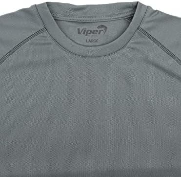 VİPER erkek Örgü teknoloji T-Shirt Titanyum