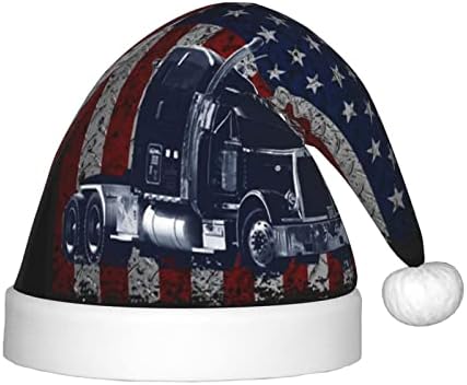 Amerikan Bayrağı Kamyon Şoförü 1 Santa Şapka Çocuklar noel şapkaları Peluş Noel Şapka Noel İçin Yeni Yıl Tatil Festivali