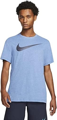 Nike Dri-FİT erkek Swoosh Antrenman Tişörtü (Büyük, Hafif Oyun Royal Heather)