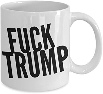 Siktir Trump Kupa Anti Trump Nefret Ediyorum Moron Başkan Donal Orta Parmak Berbat Komik Yemek Kahve Fincanı Uyandırma