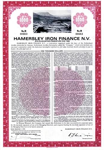 Hamersley Iron Finance N. V.-1.000 Dolarlık Tahvil-Hollanda