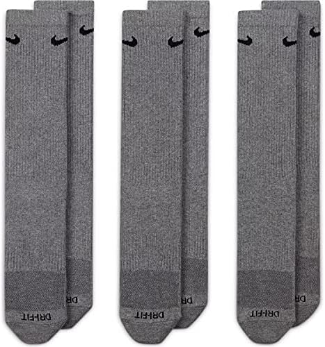 Nike Erkek Dri-Fit Günlük Artı Hafif Mürettebat Çorapları 3'lü Paket
