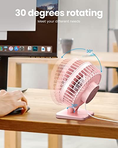 Gaiatop USB Masa Fanı, Küçük Ama Güçlü, Taşınabilir Sessiz 3 Hız Rüzgar Masaüstü Kişisel Fan, Daha iyi Soğutma için
