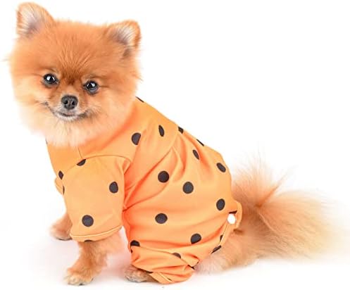 PAİDEFUL Küçük Köpek Tulum Polka Dot Bahar Yaz Tam Vücut Sevimli Pijama Yumuşak Rahat Köpek Giysileri Nefes Kediler