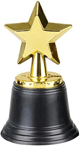 Bedwına Star Trophy Ödülleri-12'li Paket Toplu - 4,5 inç, Çocuklar için Altın Ödül Kupaları Parti Hediyeleri, Aksesuarlar,
