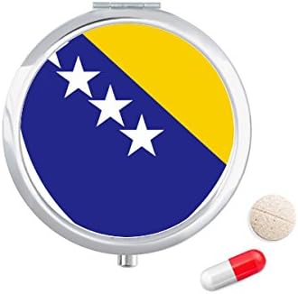 Bosna Hersek Amblemi Ülke Hap Kutusu Cep tıbbi saklama kutu konteyner Dağıtıcı