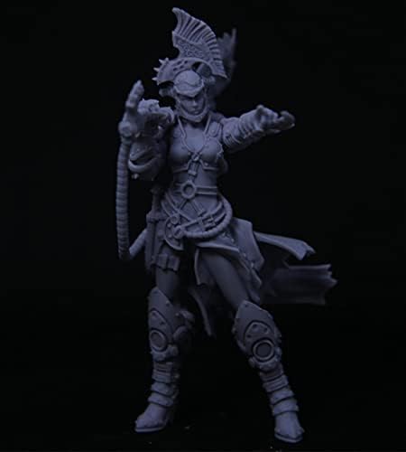 ETRİYE 75mm 1/24 Reçine Karakter Modeli Antik Fantezi Kadın Samurai Döküm Model Minyatür Kiti (Demonte ve Boyasız)