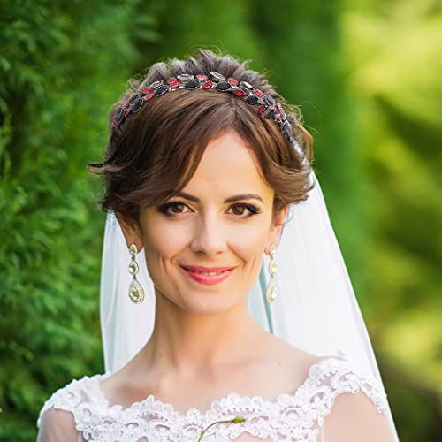 Campsıs Düğün Kafa Bandı Kristal Gelin Başlığı Tiara Rhinestone Gelin saç aksesuarları Kadınlar ve Kızlar için