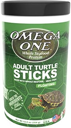 Omega One 3 Paket Doğal Protein Formülü Yetişkin Kaplumbağa Çubukları, Her Biri 12,5 Ons