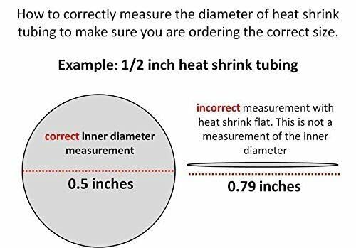 1.0 'ID siyah ısı borusu Shrink 2: 1 oranı 1 'Wrap (3x8' = 2 Ft) inç / Ayak / 25mm yapıştırıcı kaplı ısı tel daralan
