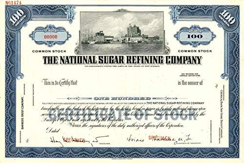Ulusal Şeker Arıtma A. Ş. - Stok Sertifikası