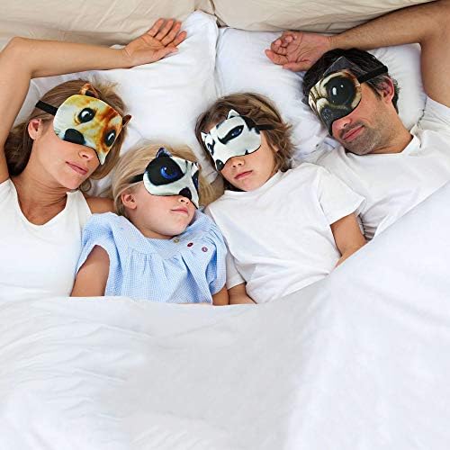 Sevimli Uyku Göz Maskesi Uyku Karikatür Köpek Süper Yumuşak ve Hafif Göz Kapağı Körü Körüne Siperliği Erkekler Kadınlar