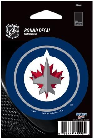 NHL Winnipeg Jetleri WCR66245011 Yuvarlak Vinil Çıkartma, 3 x 3