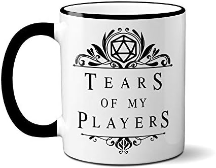 DND Kahve Kupa için Dungeons and Dragons Parti Dungeon Master, Komik Gözyaşları Benim Oyuncular (11 oz, beyaz siyah