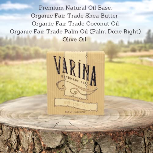 Varina Doğal Hanımeli Sabunu-Hassas Ciltler için Nazik Temizlik, Çiçekli - 3'lü Paket-Sağlıklı ve Işıltılı Bir Cilt