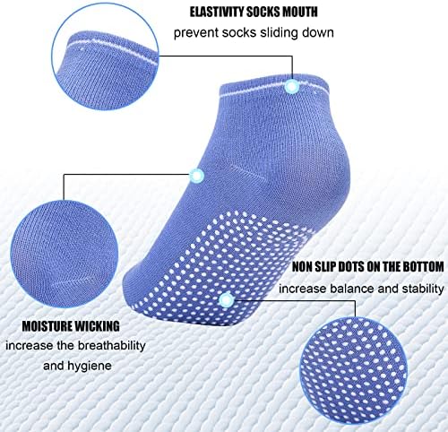 HYXITVCG 8 pairs Unisex Kaymaz Kavrama Çorap ile Yastık için Yoga, Pilates, Barre, Ev ve Hastane, Yoga Çorap, Çorap