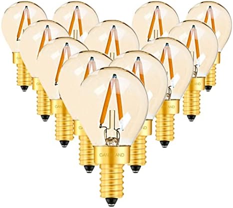 1 W G40 Edison LED Filament Küre ampuller 10 W Eşdeğer Dim(12 Paketi)- E12 Bankası Vintage Gece Lambası Ultra sıcak