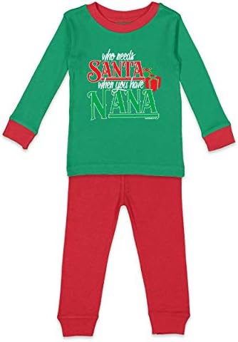 Büyükannen Olduğunda Noel Baba'ya Kimin İhtiyacı Var-Noel Çocuk Gömlek ve Pantolon Seti