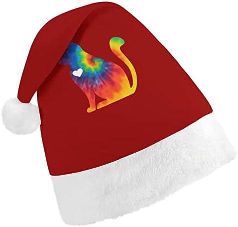 Kravat Boya Kedi Kalp Noel Şapka Yumuşak Peluş Santa Kap Komik Bere Noel Yeni Yıl Şenlikli Parti