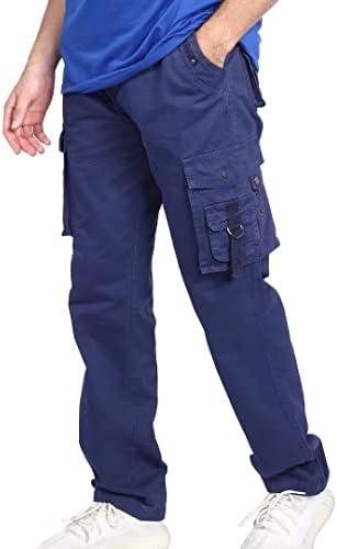 Bellnorth Kargo İş Pantolonu Erkekler için Rahat Fit Streç Cepler ile Rahat Sweatpant Açık Büyük Uzun Erkekler İş