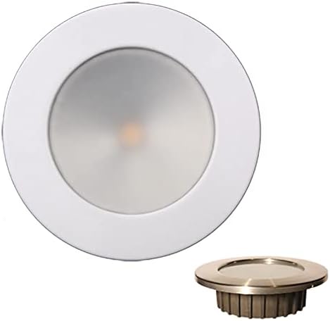Lunasea” Sıfır EMI gömme 3.5 LED ışık-sıcak beyaz w / beyaz paslanmaz çelik çerçeve-12VDC